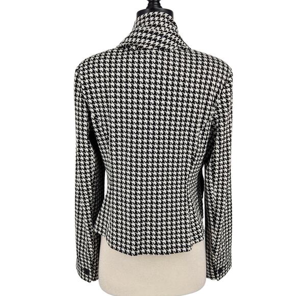 CAbi 3904 Houndstooth Jacket Black and White With Pockets Size Medium - Picture 5 of 8